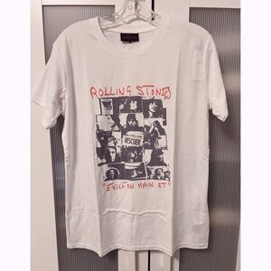 NWT Rolling Stones Exile on Main St Graphic Band Tee T-Shirt in White Size M